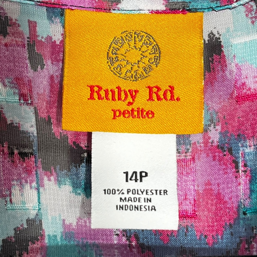 Ruby Rd Petite Abstract Print Button Front Tunic … - image 5